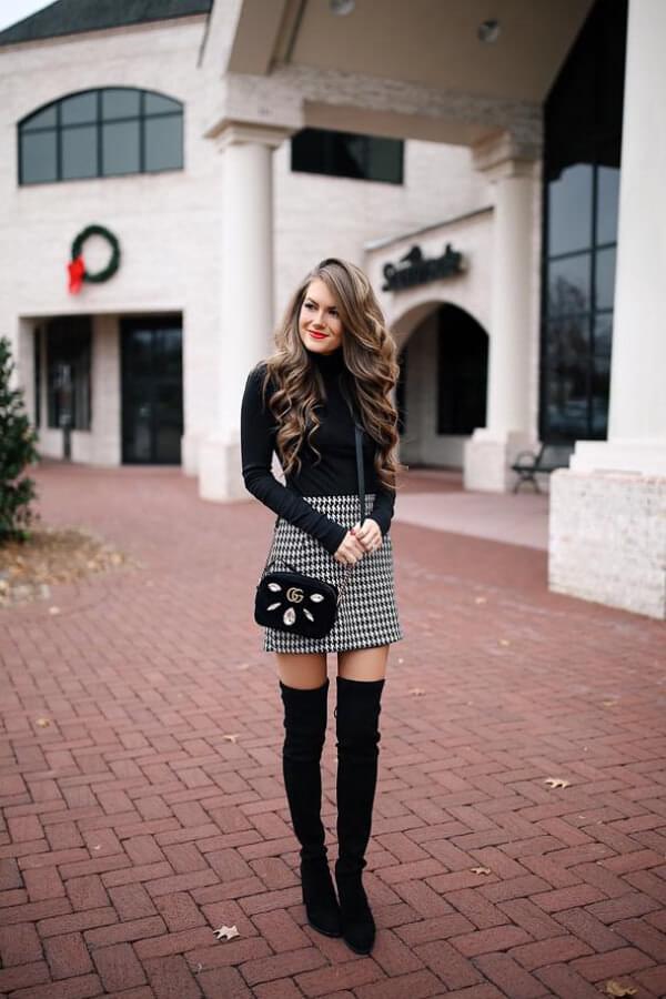 Black Mini Skirt Outfit Ideas