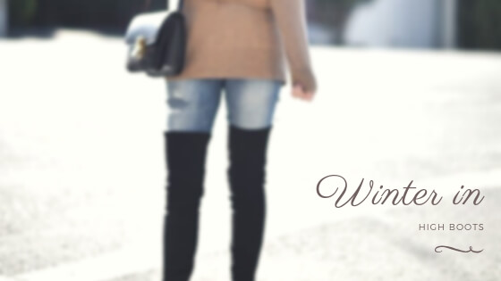winter outfits with thigh high boots
