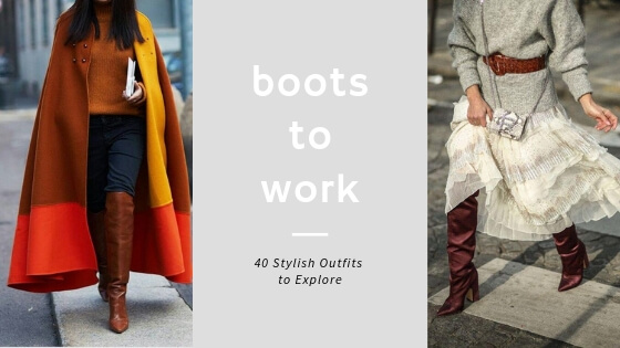 high heel work boots outfits