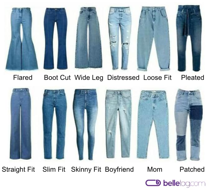 Разновидность джинсов женских с названием фото